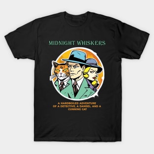 Midnight Whiskers Detective T-Shirt